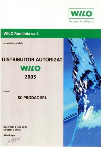 Prodac Bucuresti - distribuitor autorizat Wilo