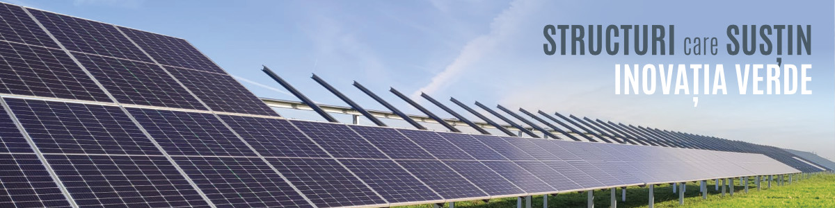 Structură suport metalic galvanizat pentru panouri fotovoltaice