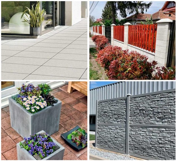 Pavaje, garduri şi elemente din beton 