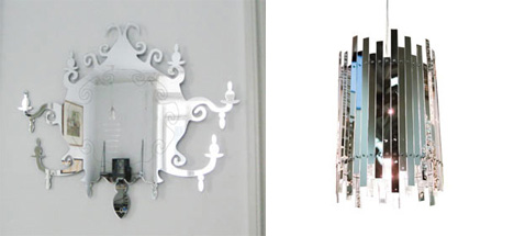 Oglinzi sub forma de candelabru si invers